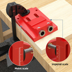 Adjustable Angle Hole Puncher with 9.5mm Drill Bit, Dual-Purpose Design, Metric/Imperial Calibration, Aluminum Build