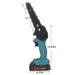 1200W 6 Inch Electric Chain Saw 7500mAh Rechargeable Handheld Logging Saw