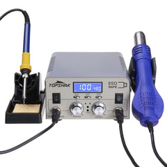 680W 2 In1 Rework Hot Air LCD Digital Display Soldering Station Independent Switch 3 Preset Memory Buttons