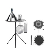 Portable Camping Table Foldable Round aluminium Alloy Height Adjustable Outdoor Hiking Picnic