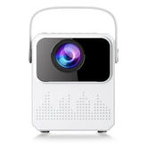 1080P Mini Portable Projector with Screen, 180 ANSI Lumens, Android 9.0, Bluetooth 5.0, Outdoor/Travel/Home Theater