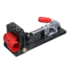 Pocket Hole Jig Kit Aluminum Alloy Adjustable Woodworking Drilling Guide for Angled Holes with Drill Bit