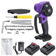 4 Inch Cordless Electric Saw Chainsaw Pruning Saw Power Indicator Garden Carpentry Power Tools