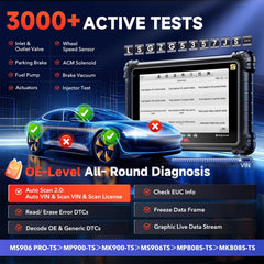 Diagnostic Tool 10 Android 8-Inch Screen 16MP Camera CAN FD DoIP TPMS Solution 3000+ Active Tests 36+ Reset Functions