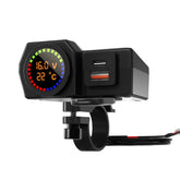 Dual Fast Charging Charger With Color Screen Voltmeter Real-time Temperature Voltage Display Thermometer USB for Mobile Phones Tablets GPS