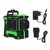 3D 12 Line Green Light Laser Level Digital Self Leveling 360 Rotary Measure