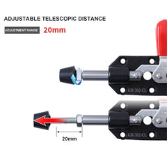 Quick-Release Push-Pull Toggle Clamp, 82kg Capacity, 180° Opening, M6X35 Spindle, 20mm Stroke, Left/Right Options