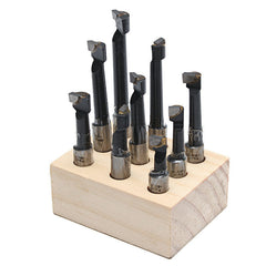 Mini Quick Change Tool Post Holder Set with 9pcs 3/8 Inch Boring Bar and 5pcs Indexable Blade