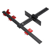 Aluminum Alloy Cabinet Hardware Jig Fixture 4MM+5MM Punching Locator Woodworking Drill Positioning Guide T-ruler