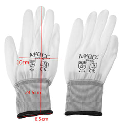 12Pairs PU Nitrile Coated Safety Work Gloves Garden Builders Grip