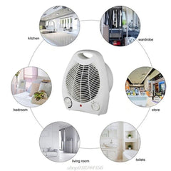 Indoor Electric Space Heater Fan - 1000W/2000W Adjustable Thermostat Ceramic Heater