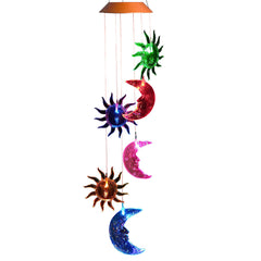 Hanging Wind Chimes Solar Powered LED Light Color Waterproof Garden Home Decor