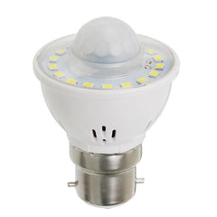 E27 B22 3W Human Body Infrared Sensor Warm White Pure White LED Light Bulb for Stairway AC220V