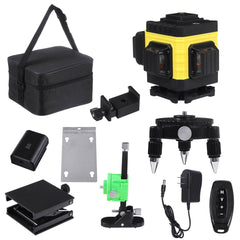 12/16 Line 4D Green Light Laser Level 6000mAh Large Battery Capacity Digital Self Leveling 360 Rotary Measure