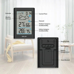 LCD Digital Smart Wireless Weather Station In/Outdoor Thermometer Hygrometer Remote Sensor Alarm Time Clock Weather Forecast