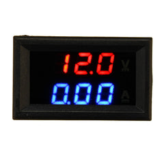 10pcs Mini Digital Voltmeter Ammeter DC 100V 10A Voltmeter Current Meter Tester Blue+Red Dual LED Display