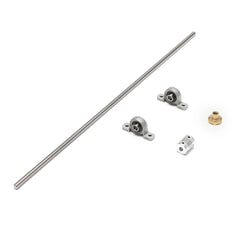T8 500mm Lead Screw Set with Shaft Coupling and Mounted Ball Bearing