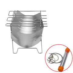 Portable Folding Barbecue Grill Stainless Steel Camping Stove for Outdoor Picnic Camping