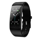 1.14 IPS Large Screen Heart Rate Blood Pressure Monitor Physiological Reminder Fitness Tracker IP68 Waterproof USB Charging Smart Watch