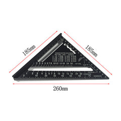 7 Inch Aluminum Triangle Ruler Square Rafter Angle Miter Protractor Measuring
