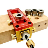 Aluminum Alloy 2 in 1 Screw Jig Adjustable Cross Dowel Drill Guide Woodworking Pocket Hole Jig