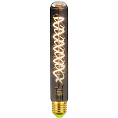 Lighting Designer AC220-240V 2700K 4W Dimmable T28*185mm Antique Style Smoky Gray Glass LED Incandescent Light Bulb Filament Lamp Retro