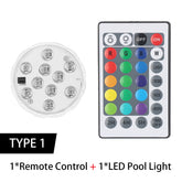 Submersible LED Lights Remote RF Waterproof Pool Aquarium Lights Color Changing