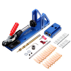 Woodworking Tool Pocket Hole Jig System with 9.5mm Oblique Hole Diameter Drill Hole Drilling Guide for Wood