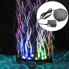 9 LED Aquarium Bubble Light Air Stone,Tank LED Air Bubbler Light Submersible Air Pump Bubble Stone Lamp for Turtle Tank Decoration