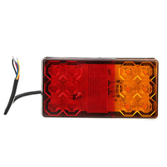 2pcs 12V-80V 24V 12 LED Rear Tail Stop Brake Light Indicator Turn Signal For Trailer RV Boat