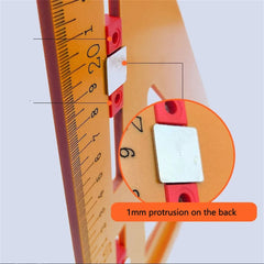 2-in-1 Drilling & Marking Angle Ruler - Precision Tool for Woodworking, Durable Bakelite, Versatile for Cabinet Installation