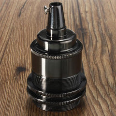 E27/E26 Copper Retro Edison Light Lamp Bulb Holder Socket Shade Rings Cord Grip