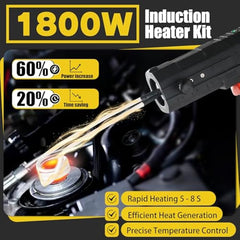 Greenzach MagHeat™ 1800W Handheld Magnetic Induction Heater Kit | Portable Metal Heating System with 4 Coils & Case | 8s Fast Heat
