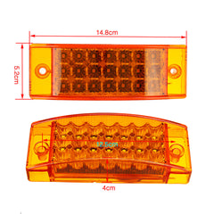 2PCS 21 LED Side Marker Lights Lamp for 12V 24V Truck Trailer Caravan Lorry Van