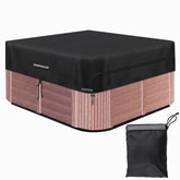 87inch Black Heavy Duty Hot Tub Cover Water-Resistant Polyester Spa Cover