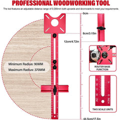 4 in 1 Router Milling Groove Bracket - Premium Aluminum Alloy, Versatile Design, Precise Cuts for Woodworking Projects