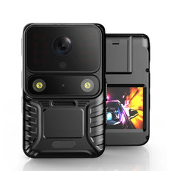 Stealth 4K 12MP WiFi Wearable Body Camera - Night Vision, IP65, 2.0" IPS Touch, GPS, Motion Detect