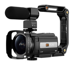 5K Ultra HD Digital Camera with 64MP, 16X Zoom, 3" Touch Screen, HDMI, WiFi Control, and Time-lapse Features