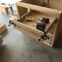 2pcs Drawer Front Installation Clamps - Heavy-Duty Metal, Precision Alignment, Power-Free Tool for DIY & Woodworking