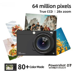 4K Digital Camera 2.83 Inch IPS Display Screen 28X Optical Zoom Portable Vlogging Camera for Beginner Photography HD Video Recording