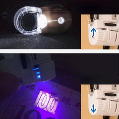 60X Mini Handheld Magnifier With LED Light Jewelry Loupe