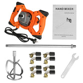 3000W 6-speed Mortar Mixer Dusting Machine Handheld for Industrial Paint Cement Paint Food with 50cm Screw
