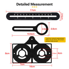 Universal Multi-Angle Measuring Ruler - Durable Aluminum Alloy, Accurate Laser-Etched Marks, Time-Saving Tool for Various Projects
