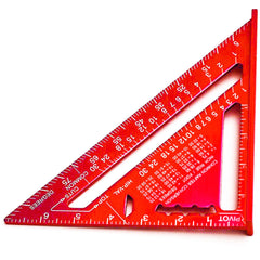 Multi-Function Triangle Ruler - Set Square, Protractor, Line Scriber, Saw Guide - Aluminum Alloy, Double-Sided, Portable