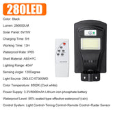 280/560/840/1120 LED Solar Street Road Light PIR Motion Sensor Wall Lamp Outdoor