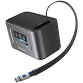 99.2Wh LiFePO4 Power Bank, 100W USB-C PD Fast Charging, Retractable Cable for Laptops, Camping & Travel