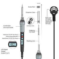 90W Digital Adjustable Temperature Electric Soldering Iron Kit for BGA SMD PCB IC Repair