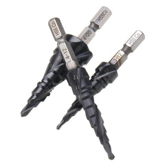 M35 Cobalt Step Drill Bit 3-12/4-12/4-20mm TiAlN Coated Step Drill 1/4 Inch Hex Shank