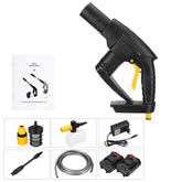 21V Wireless High Pressure Washer Portable Car Washing Machine Water Cleaner Spray Guns W/ None/1/2 Battery