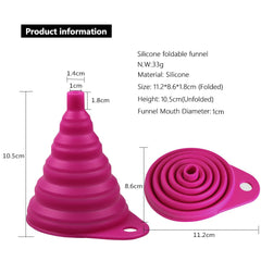 Home & Kitchen Fordable Funnel,Silicone Collapsible Style,BPA-free,Heat Resistant,for dishwasher